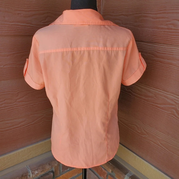 Joanna Vintage Size Small Peach Women's Buttondown - Picture 7 of 11